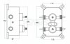 REIHE - bateria podtynkowa IMEX  2-funkcyjna termostatyczna chrom  IM-BN-CR