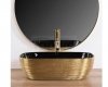 REA - Umywalka nablatowa BELINDA Black Gold Brush