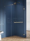 NEW TRENDY Kabina prysznicowa walk in Avexa Gold Brushed, jednoelementowa, z wieszakiem relingowym. Grubość szkła 8mm 80x200 EXK-7035