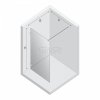 NEW TRENDY Kabina prysznicowa EVENTA BLACK CHROME WALK-IN U 110x200 szkło czyste 8mm Active Shield 2.0 EXK-6299