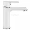 REA - Bateria umywalkowa BLOOM White-Chrom/Biało-Chrom niska