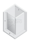 NEW TRENDY Drzwi wnękowe New Soleo Gunmetal Brushed 100x195, wahadłowe, pojedyncze D-0531A