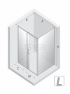 NEW TRENDY Kabina prysznicowa PRIME GUNMETAL BRUSHED 1D prostokątna P 100x70x200 szkło czyste 6mm Active Shield 2.0 D-0886A/D-0352B