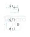  KUCHINOX - Bateria natryskowa VILLA ścienna bez zestawu natryskowego  BVK_040D