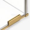 NEW TRENDY Kabina prysznicowa SMART GOLD BRUSHED 1D prostokątna U 130x110x200 szkło czyste 8mm Active Shield 2.0 - UCHWYT RELING EXK-7578
