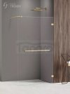 NEW TRENDY Kabina ścianka WALK-IN AVEXA GOLD SHINE z wieszakiem relingowym 140x200 EXK-3231