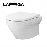 CERSANIT - Set B331 miska zawieszana LARGA OVAL CleanOn z deską SLIM WRAP duroplastowa antybakteryjna wolnoopadająca z funkcją łatwego wypinania  S701-472