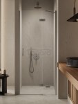 NEW TRENDY Drzwi wnękowe NESTA GUNMETAL BRUSHED 1D L 80x200 czyste 6mm Active Shield 2.0 D-0927A