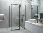 BESCO Kabina prysznicowa Pixa Black 100x90 Lewa PPL-109-195B