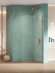NEW TRENDY Kabina prysznicowa EVENTA COPPER SHINE WALK-IN U 70x200 szkło czyste 8mm Active Shield 2.0  EXK-6520