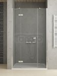 NEW-TRENDY drzwi prysznicowe wnękowe pojedyńcze ze ścianką REFLEXA PLUS Rozmiary 110-170cm