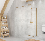 NEW TRENDY Kabina ścianka prysznicowa walk-in VELIO SATIN GOLD 70x200 8mm D-0198B