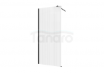 INVENA Kabina walk-in szkło ryflowane profil czarny 80 x 200 AK-32-185-S 