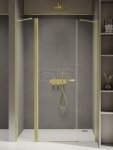 NEW TRENDY Drzwi wnękowe NEW SOLEO LIGHT GOLD PLUS 1D U 130x195 czyste 6mm Active Shield 2.0 D-0959A