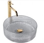 REA - Umywalka nablatowa CRISTAL 35 Grey