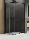 NEW TRENDY Kabina prysznicowa drzwi podwójne przesuwne PRIME BLACK 110x90 D-0318A/D-0315A