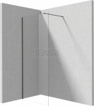 DEANTE - Ścianka prysznicowa PRIZMA walk-in 80 szkło transparentne, profil - titanium  KTJ_D38P