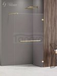 NEW TRENDY Kabina ścianka WALK-IN AVEXA GOLD SHINE z wieszakiem relingowym 100x200 EXK-3227