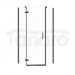 CERSANIT - Kabina prysznicowa pięciokątna CITY by Cersanit 90x90x195 CZARNA szkło transparentne LEWA  S584-083