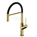 OMNIRES bateria kuchenna z wyciąganą wylewką VITA mosiądz szczotkowany VI6350BLBSB