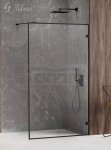 NEW TRENDY Kabina ścianka walk-in Avexa Black 130x200 czarna aluminiowa ramka szkło 6mm EXK-2663