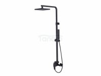 BESCO Zestaw prysznicowy natynkowy Modern / Varium czarny matt BP-MVN-CZ