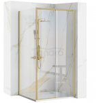 REA - Kabina Prysznicowa Narożna RAPID SLIDE Gold Brush / Złota Szczotkowana - drzwi 120 ścianka 100