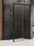 NEW TRENDY Kabina prysznicowa prostokątna PRIME BLACK 130x90x200 drzwi przesuwne black mat