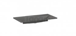 KROFAM - Umywalka kwarcowa EDGE 90cm z otworem na baterię, beton  ED 9046-O-47