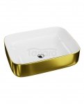 LAVITA Umywalka nablatowa Galera Gold/White 50,5x40