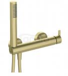 DEANTE - Bateria prysznicowa SILIA z zestawem prysznicowym Złoto Szczotkowane BQS_R41M
