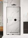 NEW TRENDY Drzwi prysznicowe przesuwne SMART BLACK 130x200 EXK-4112