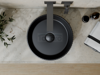 BESCO Umywalka nablatowa Clea Ryfle Cera-Line 36 Matt Black UNCMR-36-CLC