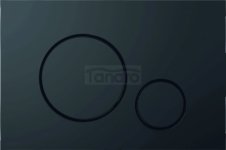 AQUAFORM - Przycisk uruchamiający OPTIMA BLACK do sytemu podtynkowego WC koła czarny matowy  AQ.501-30201 