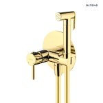 Oltens Molle bateria bidetowa podtynkowa ze słuchawką prysznicową złoty połysk 31100800