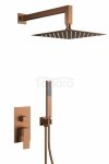 ARMATURA KRAKÓW KFA podtynkowy zestaw prysznicowy z baterią 3 funkcyjną LOGON BRUSHED ROSE GOLD 5139-501-34