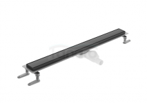 EXCELLENT Stilio odpływ liniowy 90 cm z kołnierzem ruszt dekoracyjny, czarny mat INEX.1515.900.R.BL