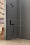 NEW TRENDY Kabina ścianka prysznicowa walk-in 60x195 wspornik skośny profil czarny K-0766