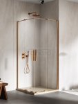 NEW TRENDY Kabina prysznicowa SMART COPPER BRUSHED 2D prostokątna U 80x110x200 szkło czyste 8mm Active Shield 2.0 EXK-7740