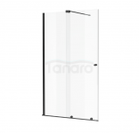 EXCELLENT Ortigo walk-in drzwi prysznicowe przesuwne 120x200 cm, powłoka Clean Control, czarny mat KAEX.5012.K.1200.BL