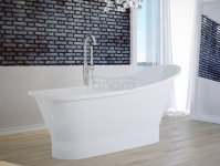 BESCO Wanna wolnostojąca Gloria 150x66 + klik-klak gun metal czyszczony od góry #WMD-150GLGR