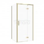 CERSANIT SET C270: KABINA PROSTOKĄTNA LARGA BY CERSANIT 90x80X195 PRAWA ZŁOTY MAT SZKŁO TRANSPARENTNE S601-488
