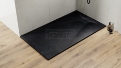 BESCO Brodzik prostokątny 100x80x3,2 Vexo Black 120 BVB-120-80-P