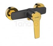 KUCHINOX - Bateria natryskowa ALANIS ścienna bez zestawu natryskowego  czarna/złota  BQI_740G