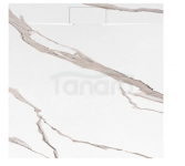 REA - Brodzik prysznicowy BAZALT CARRARA WHITE 90x90