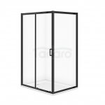 CERSANIT - SET C711: Kabina prostokątna ARTECO 120x90x190 czarna szkło transparentne + brodzik TAKO biały 4 cm  S913-029