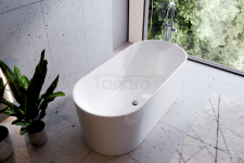 BESCO Wanna wolnostojąca Lova 160x74 + klik-klak chrom czyszczony od góry #WWM-160-LKC