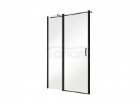 BESCO Drzwi wnękowe prysznicowe uchylne EXO-C BLACK 110cm ECB-110-190C