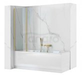 REA - Parawan AGAT-3 120 Nawannowy Składany GOLD BRUSH / ZŁOTY SZCZOTKOWANY