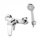 KUCHINOX - Bateria natryskowa ATEZ ścienna z zestawem natryskowym Chrom BTK_041D 